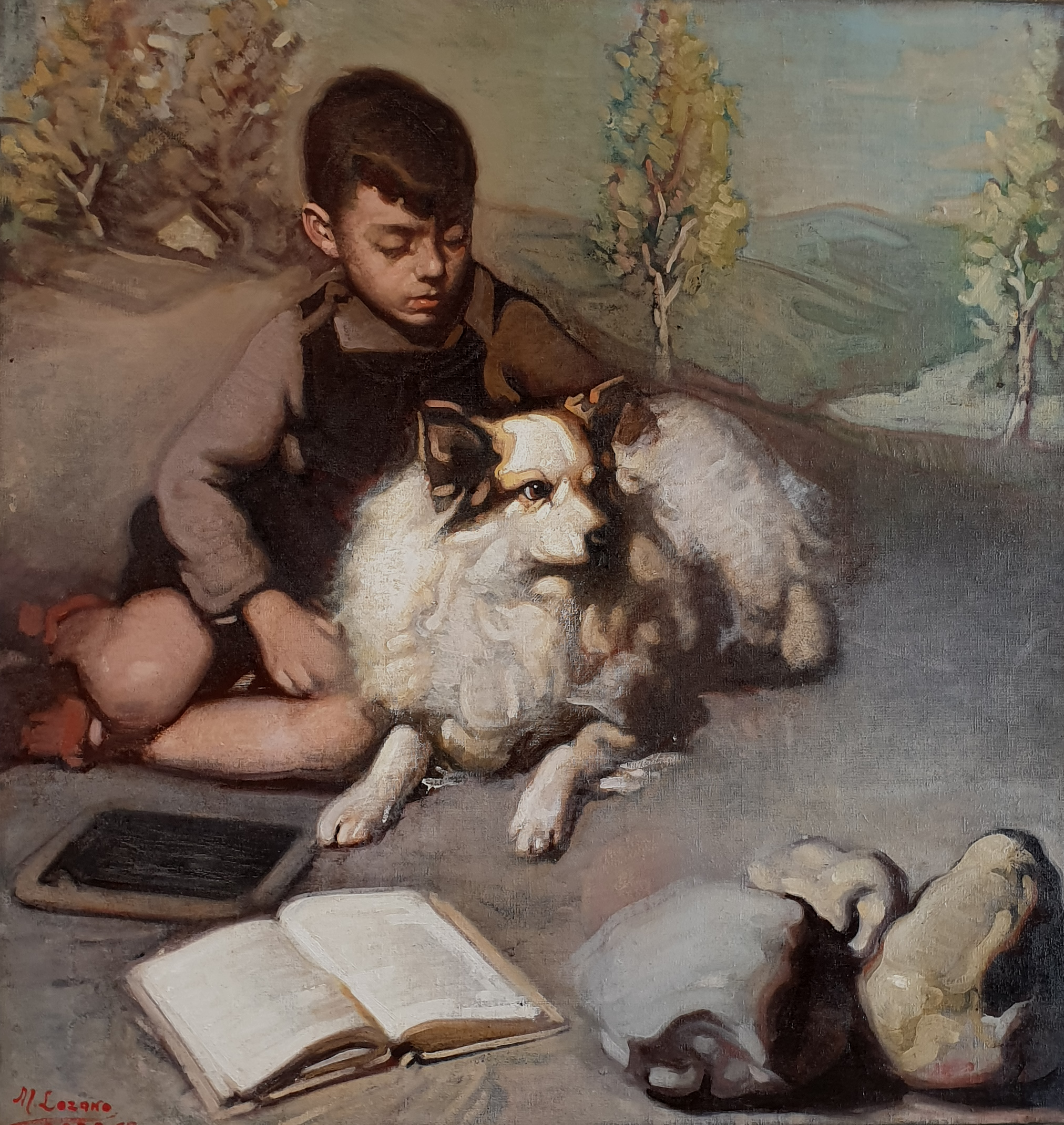 ©Ayto.Granada: Bienes Muebles: Niño con perro
